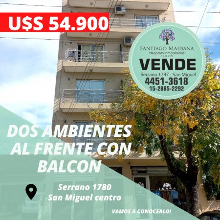 VENTA DOS AMBIENTES EN SAN MIGUEL CENTRO