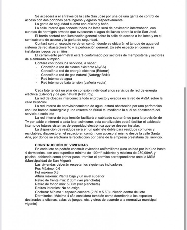 VENTA LOTE BARRIO CERRADO SANTA ANA MUÑIZ