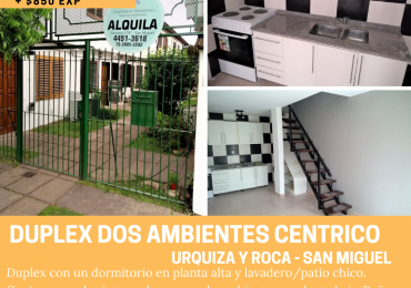 ALQUILER DUPLEX SAN MIGUEL CENTRO