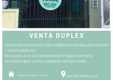 Duplex Tres Ambientes