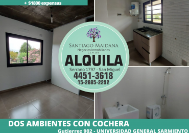 DOS AMBIENTES A ESTRENAR CON COCHERA