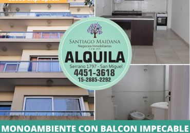 ALQUILER MONOAMBIENTE CON BALCON MUÑIZ SAN MIGUEL