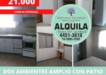 DOS AMBIENTES CON PATIO SAN MIGUEL