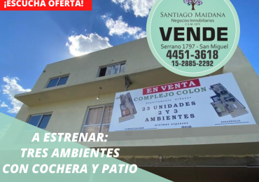 TRES AMBIENTES CON PATIO Y COCHERA JOSE C. PAZ