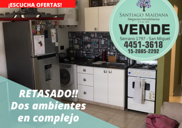 OPORTUNIDAD! Departamento 2 ambientes en San Miguel