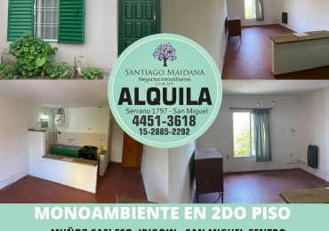 ALQUILER MONOAMBIENTE SAN MIGUEL CENTRO