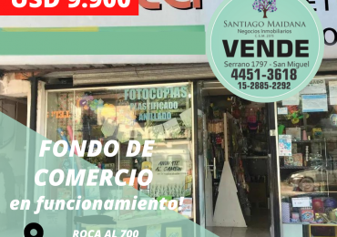VENTA FONDO DE COMERCIO LIBRERIA SAN MIGUEL
