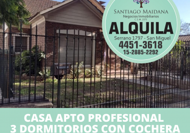 casa apto profesional SAN MIGUEL CENTRO