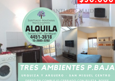 ALQUILER TRES AMBIENTES