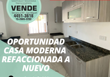 CASA REFACCIONADA A NUEVO BARRIO BALZARETTI 2 DORMITORIOS COCHERA 