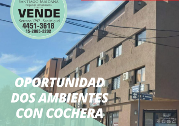 DOS AMBIENTES CON COCHERA CERCANO A UNIVERSIDAD POLVORINES