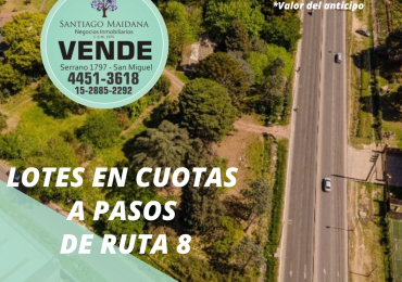 LOTE APTO FINANCIACION ANTICIPO Y CUOTAS EN PESOS O DOLARES