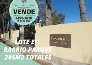LOTE EN BARRIO CERRADO DEL VISO JOSE C PAZ 285M2